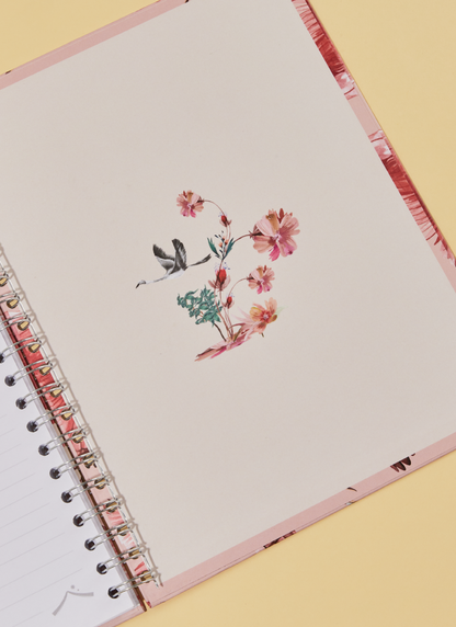 Cuaderno Grande Aves y Flores